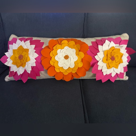 MacKenzie-Childs Pillow with Floral Design